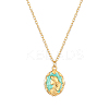 Princess Fish Tail Double-Sided Relief Pendant Necklaces FK0425-1-1