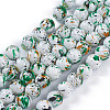 Opaque Baking Painted Glass Beads Strands GLAA-L024-A-25-1