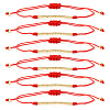 6Pcs Plastic Beads Braided Bead Bracelets CF6831-3-1