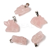 Natural Rose Quartz Pendants G-B127-02P-05-2