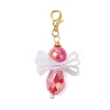 5Pcs Angel Glass & Acrylic Pendant Decorations HJEW-JM04180-01-4