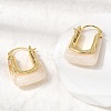 Brass Resin Hoop Earrings EJEW-P333-11B-G01-3