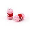 Opaque Resin Pendants LS-RESI-WH0026-12A-1