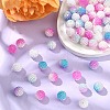 80Pcs 4 Colors Imitation Pearl Acrylic Beads OACR-YW0002-57-2