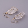 Natural Quartz Crystal Dangle Earrings EJEW-F228-A01-3