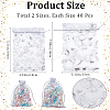80Pcs 2 Styles Heart Printed Organza Bags OP-BBC0001-04A-2