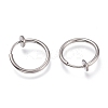304 Stainless Steel Retractable Clip-on Hoop Earrings STAS-O135-01D-2