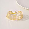 Hollow Brass Flower Wide Link Bracelets for Women LG8079-2