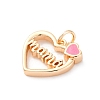 Mother's Day Brass Enamel Pendants KK-D360-21G-02-2
