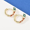 Brass Micro Pave Cubic Zirconia Hoop Earrings EJEW-B146-02G-05-1