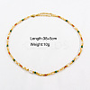 Handmade Natual Pearl & Natural Quartz & Shell Beaded Necklaces XL1709-3-1