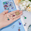 24Pcs 8 Styles AB Color Transparent Glass European Dangle Charms PALLOY-AR00050-3