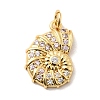 Brass Micro Pave Cubic Zirconia Pendants KK-A266-49C-G-1