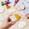 Animal Theme Unfinished Blank Wooden Pendants Set for Painting Arts WOOD-WH0124-26F-3