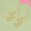 Three-Dimensional Flower Brass Pendants KK-V006-02G-02-1