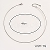 Non-Tarnish 201 Stainless Steel Simple Thin Collar Necklace QV1917-2-1