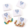 100Pcs Woven Web/Net with Feather Print Paper Jewelry Display Cards CDIS-TA0001-43-3