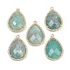 Natural Amazonite Faceted Pendants G-K347-12G-04-1