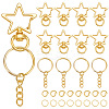 Star DIY Keychain Findings Kits DIY-SP0006-97G-1