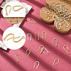 40Pcs 4 Colors Long-Lasting Plated Brass Ear Wire KK-SC0006-51-3