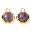 Ion Plating(IP) 304 Stainless Steel with Amethyst Pendants STAS-Q345-11G-02-1