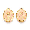 304 Stainless Steel Enamel Pendants STAS-N110-27A-G-1