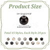 300Pcs 15 Styles Natural & Synthetic Mixed Gemstone Round Beads G-AR0005-78-2