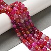 Dyed & Heated Natural Dragon Veins Agate Beads Strands G-P539-A01-22-2