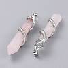 Natural Rose Quartz Big Pointed Pendants G-F696-B13-3