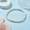 Natural Pearl Beaded Stretch Bracelets BJEW-JB10015-2