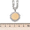Flat Round with Virgin Pattern 201 Stainless Steel Pendant Necklaces for Men Women LS-NJEW-K283-20G-3