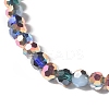 Transparent Electroplated Glass Beads Strands X-GLAA-G097-04A-3