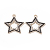 Alloy Rhinestone Pendants X-FIND-C019-49KCG-03-2