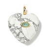 Natural Gemstone Pendants G-P585-03G-2