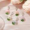 Resin & Glass Beaded Pendant Decorations HJEW-MZ00169-1