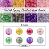 360Pcs 8 Colors Frosted Spray Painted Glass Beads GLAA-YW0001-40-2