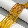 Transparent Gradient Color Glass Beads Strands GLAA-H021-01A-35-4