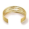 Golden 304 Stainless Steel Cuff Bangle for Women BJEW-C050-02C-G-3