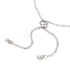 2Pcs 2 Colors 304 Stainless Steel Singapore Chain Bracelet Slider Making AJEW-JB01344-5