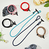6Pcs 6 Colors Cotton Three Loops Wrap Bracelets Set BJEW-FI0001-66-5