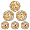 6Pcs 2 Styles Glass Mosaic Foam Ball Christmas Decorations AJEW-UN0002-83A-1