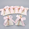 Rectangle Polyester Imitation Burlap Packing Pouches Drawstring Bags ABAG-AB00005-4