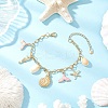 Stainless Steel & Alloy Enamel Charm Bracelets BJEW-JB12215-02-1