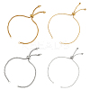12Pcs 4 Styles Adjustable 304 Stainless Steel Slider Bracelets Making STAS-UN0054-34-1