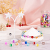 Two Tone Transparent Crackle Acrylic Beads CACR-TA0001-01-8