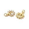 Rack Plating Brass Cubic Zirconia Pendants KK-K349-19G-2