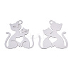 Tarnish Resistant 304 Stainless Steel Filigree Pendants STAS-S118-006P-2
