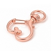 Heart Shape Zinc Alloy Swivel Lobster Clasps IFIN-WH0053-01RG-2