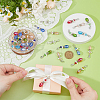 48Pcs 8 Style Glass Alloy Pendant Decorations HJEW-FH00126-3