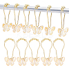 12Pcs Butterfly Acrylic with Iron Shower Curtain Rings for Bathroom HJEW-NB00292-1